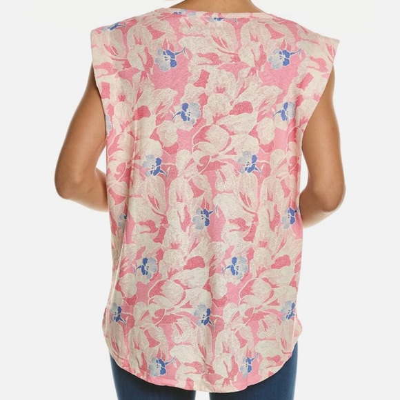 EUC- Ted Baker London Padded shoulder linen blend top - Picture 2 of 10